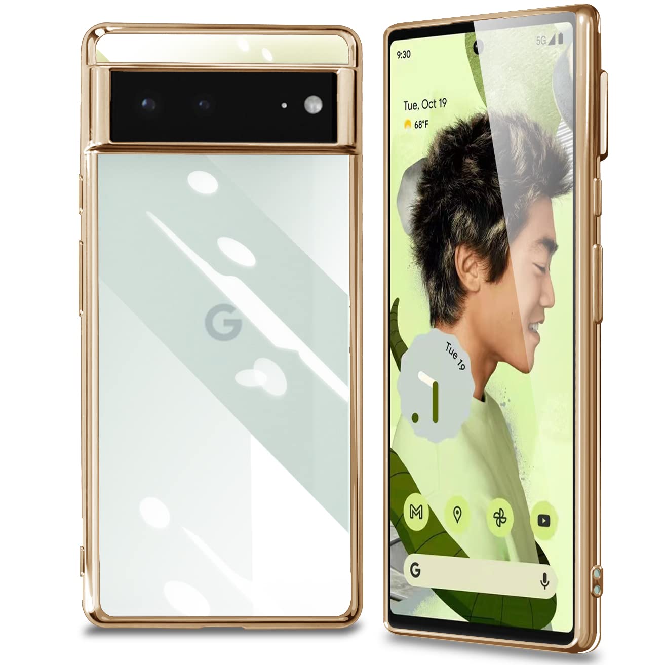 Amazon Co Jp Google Pixel 6 ケース クリア 透明 耐衝撃 柔軟 黄ばみ防止 薄型 液晶保護 スマホケース ソフト Tpu ゴールド缘 背面クリア メッキ加工 カバー ゴールド 家電 カメラ