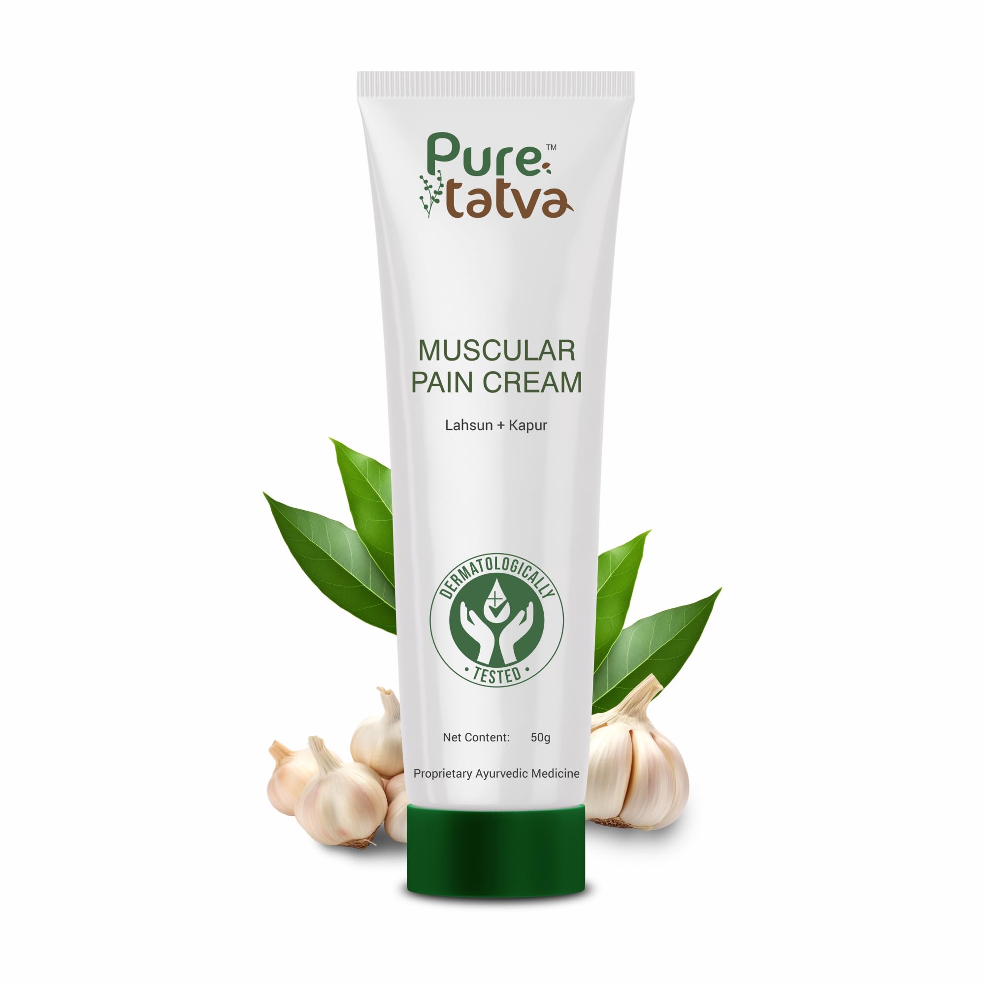 Pure Tatva Muscular Pain Cream | Ayurvedic Relief for Muscle Pain, Back Pain & Joint Stiffness | With Lahsun, Kapur, Pudina, Gandhpura & Nirgundi Oil | Fast Absorption, Deep Penetration | 50g-picture-18