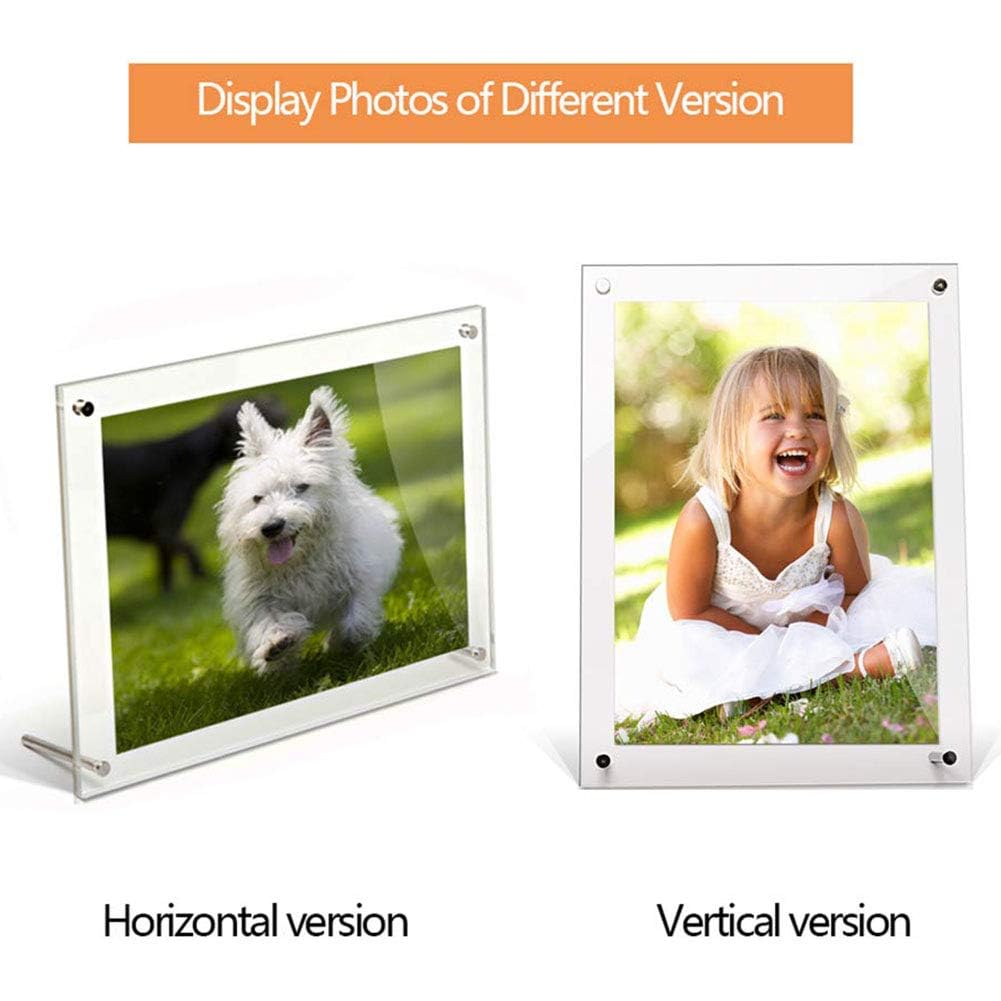 Cornice Portafoto In Acrilico Trasparente Spessore 8+8 Mm – Varie Misure Da 4x6 Cm A 14.8x21 Cm Per Foto E Poster, Decorazione Elegante Per Casa E Ufficio