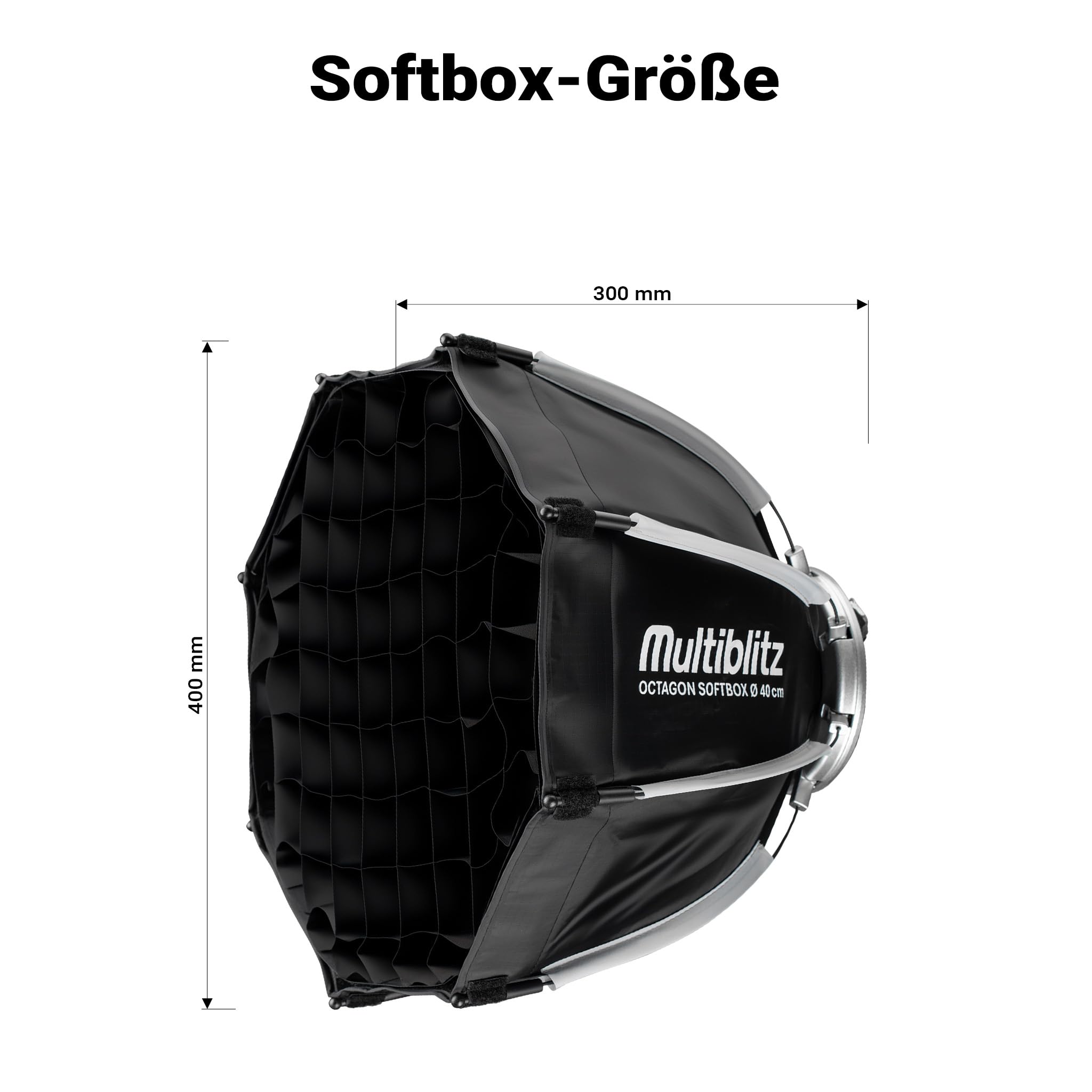 Multiblitz Zestaw z lampą LED MB-PL 60B, statywem oświetleniowym FT-8051 i oktagonalnym softboxem Ø 40 cm