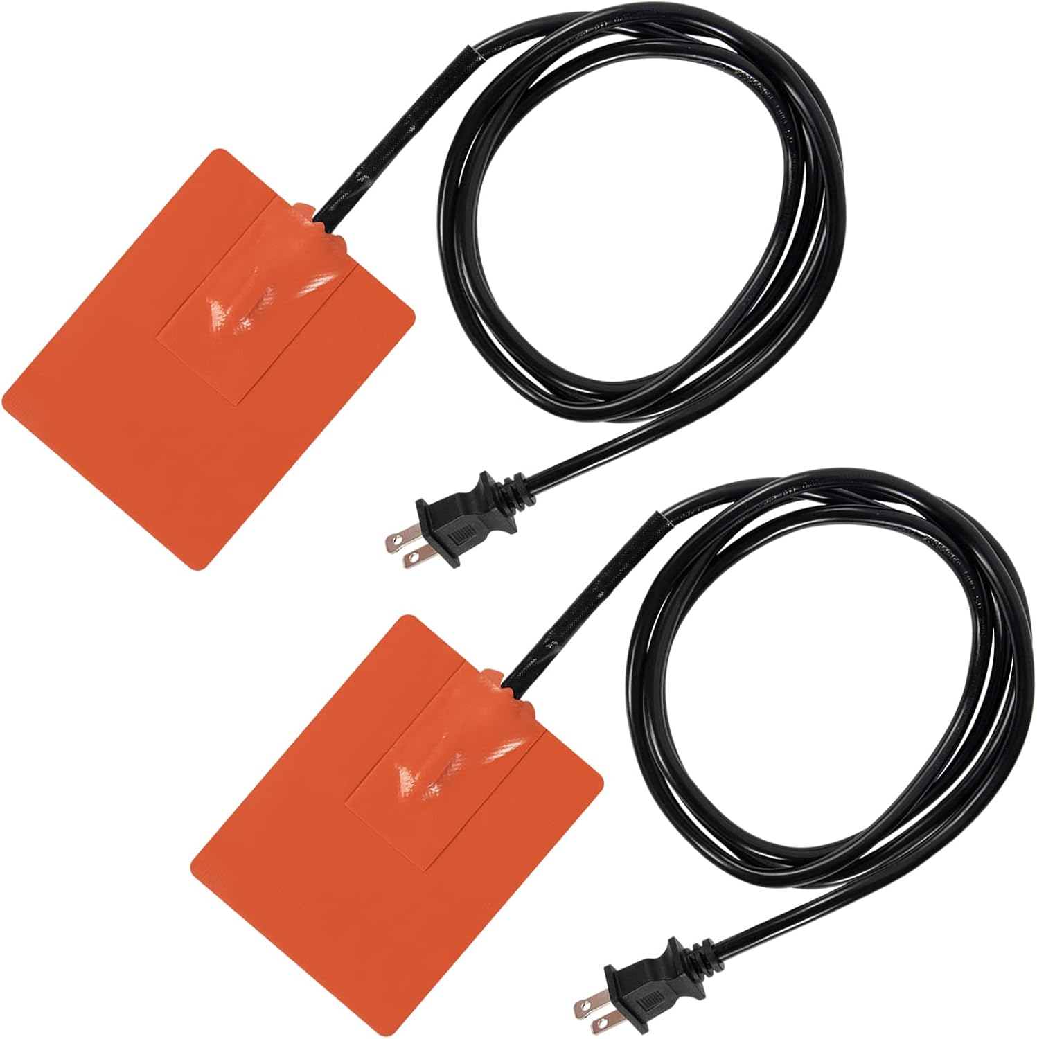 2 Pcs Silicone Car Engine Heater Pad 4 x 5in SelfAdhesive Oil Pan