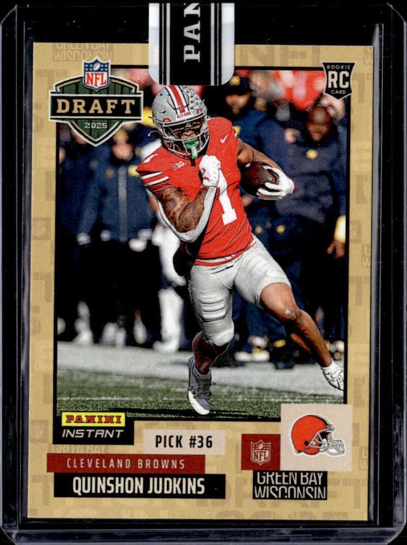 QUINSHON JUDKINS RC SP 2025 Panini Instant Draft Night Collection 3/25 Beige #26 ROOKIE Browns NM-MT Football