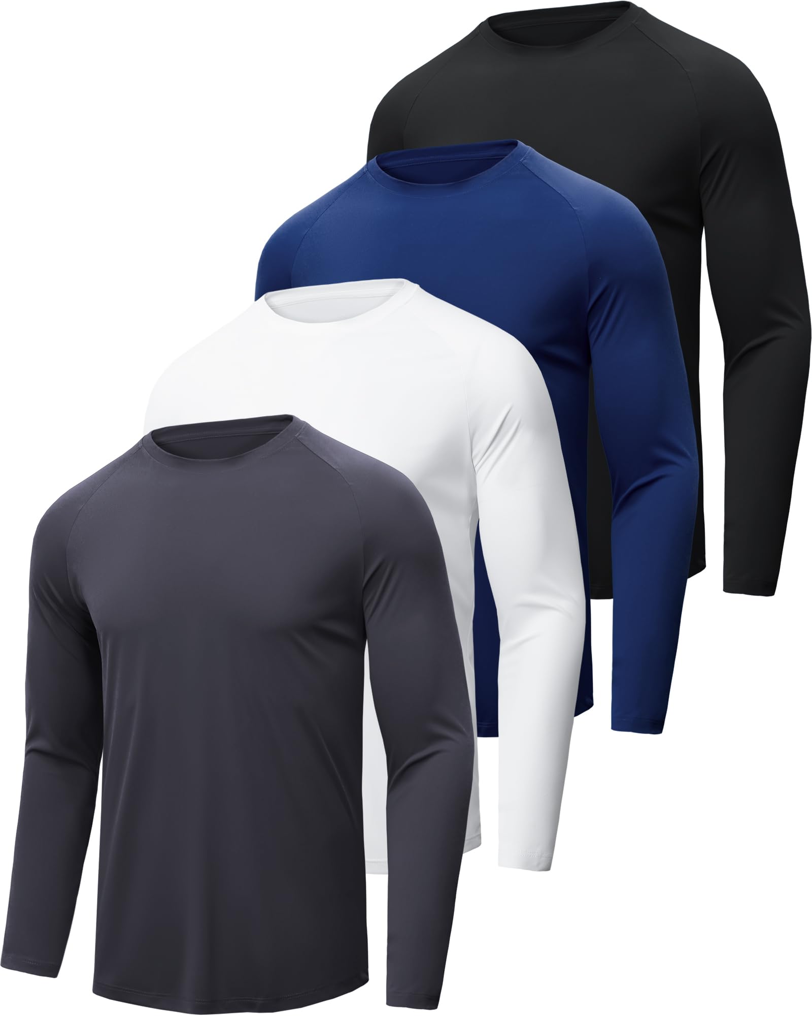 BALENNZLong Sleeve Tee Shirts for Men - Moisture Wicking Quick Dry Long Sleeve Shirts UV Sun Protection T-Shirts for Running