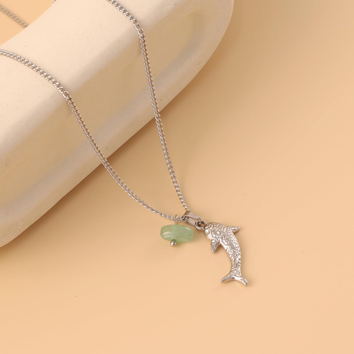 Gmai Shark Pendant Necklace for Women 18K Ocean Minimalist image 4