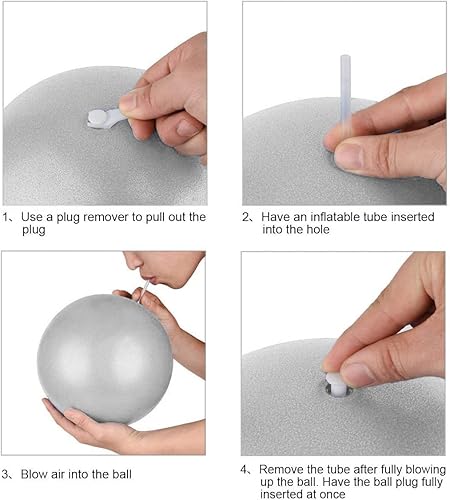 Miniatura 6 de 2 Pack Exercise Balls, 8-9 Inch Mini Pilates Yoga Balls, Anti-Burst Small Fitness Balls for Pilates, Yoga, Core Training and Physical Therapy,