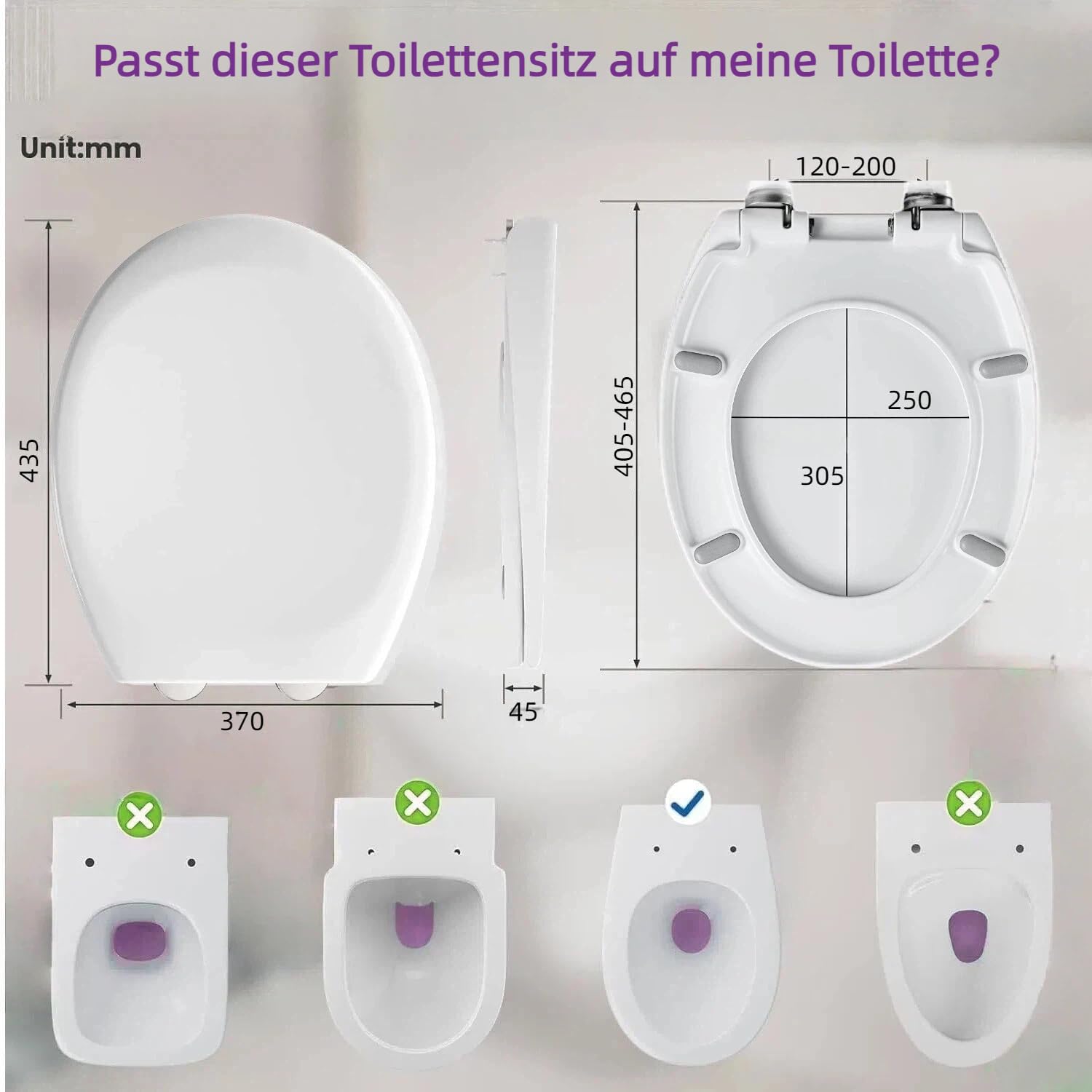 Deska sedesowa wolnoopadająca, owalna, łatwy montaż, antybakteryjna i odporna na działanie promieni UV, funkcja Quick Release, materiał urealdehydowy, deska sedesowa, wytrzymała
