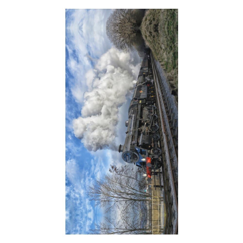 Cmagnifico Railway Steam Train Beach Towel, Bath Towel, Pool Towel Great For Gym Swimming 80 X 160Cm