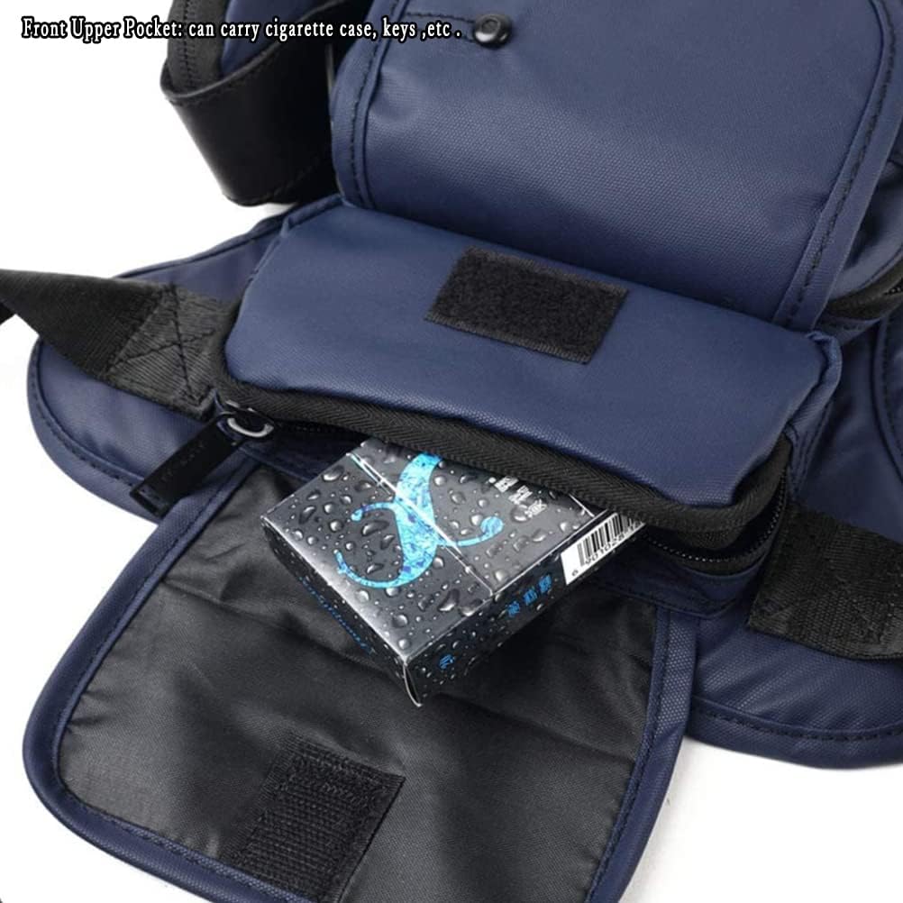 Drop Leg Bag Motorcycle Bike Outdoor Hiking Cycling Fanny Pack Travel Sports Riding Fishing Camping Walking Thigh Waist Pouch for Men Women Casual Sling Daypack F-Blue