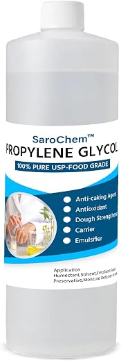SaroChem™ Propylene Glycol 99.96% Food Grade | Lab-Tested &amp; Hypoallergenic Moisturizer | Ideal for Skincare, Haircare, Soa
