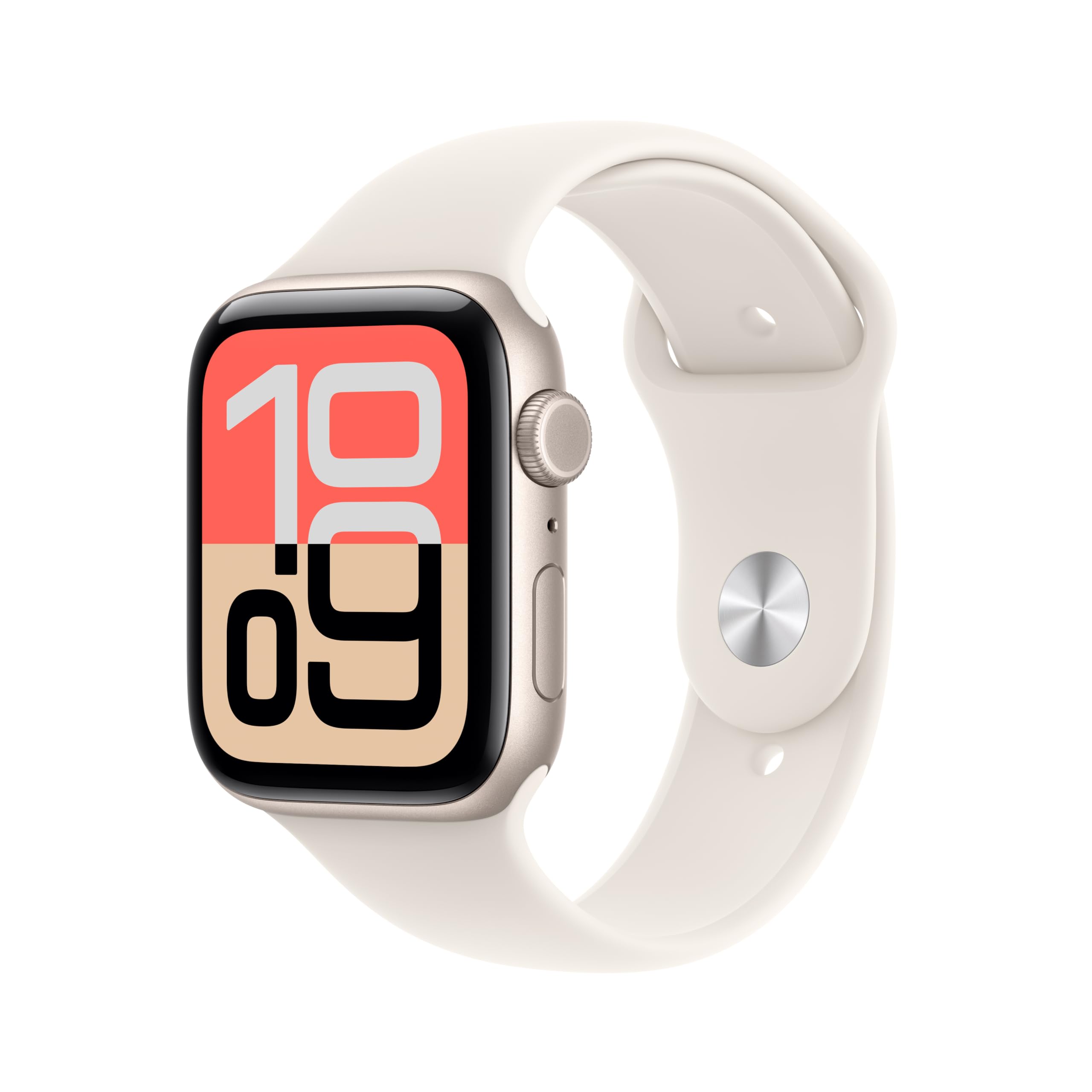 Apple Watch SE 3 GPS + Cellular 44mm Starlight Aluminium Case with Starlight Sport Band - S/M-picture-22