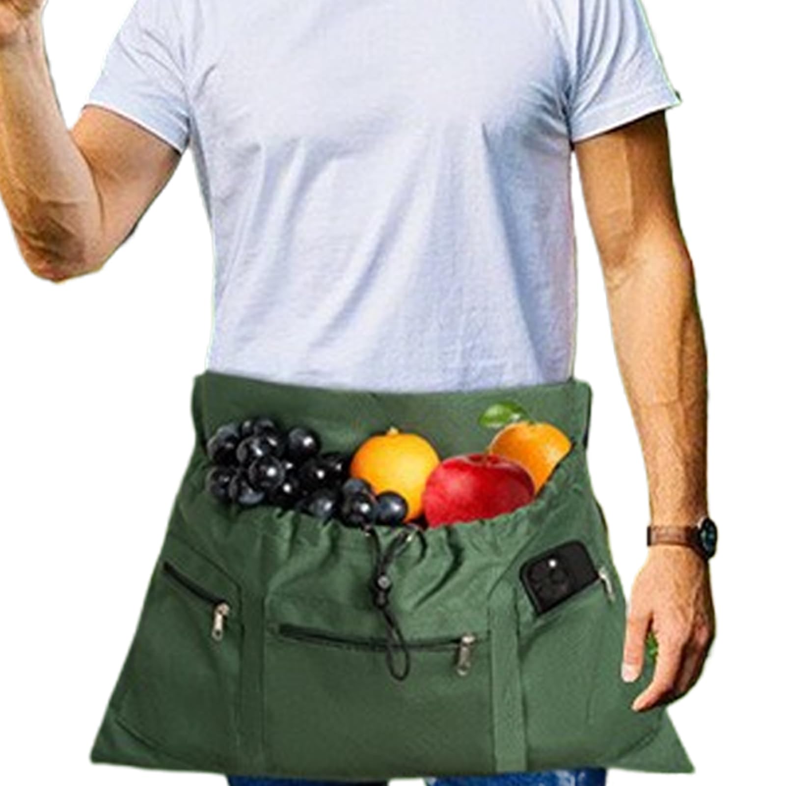Grembiule da raccolta Con Tasche E Con Coulisse | Grembiule Da Giardiniere Borsa Per La Raccolta Per Adulti Giardinieri Anziani Agricoltori Esterno Cortile Frutteto Serra