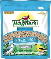 Wagner's 13008 Deluxe Wild Bird Food 10 lb Bag - Sunflower Blend Attracts Cardinals, Finches & Chickadees