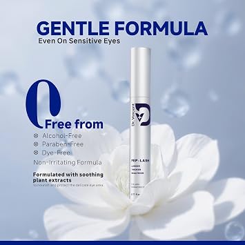 Lash Serum for Eyelash Growth, Eyelash Growth Serum Advanced Peptide Formula with 2.3 Absorption for Fuller, Thicker, Longer Lashes, Vegan & Cruelty-Free, Clinically Tested (5mL)