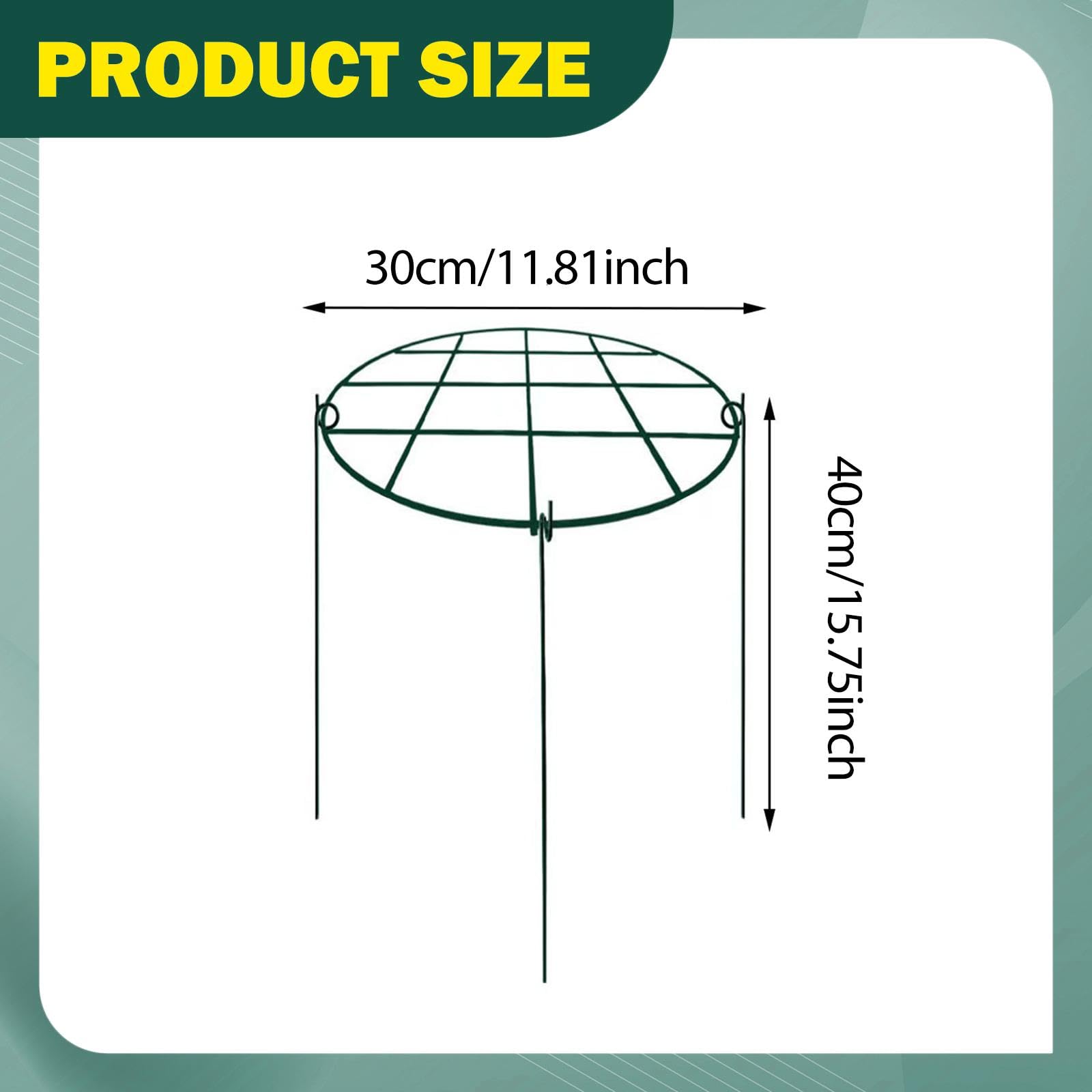 3 Pièces Tuteurs de Plantes Soutiens Métalliques pour Pivoines Armature pour Roses Cages Hydrangeas Installation Facile Convient à L'Utilisation Intér, 30x40 Cm