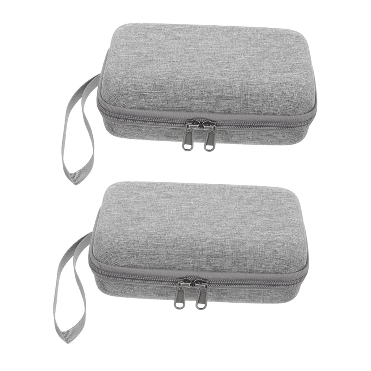 Angoily Kosmetiktasche mit Großem Fassungsvermögen 2 Stück mit Griffdesign Nylon und Schwamm Material Elegantes und Modisches Design Praktische Reise Handtasche für Frauen