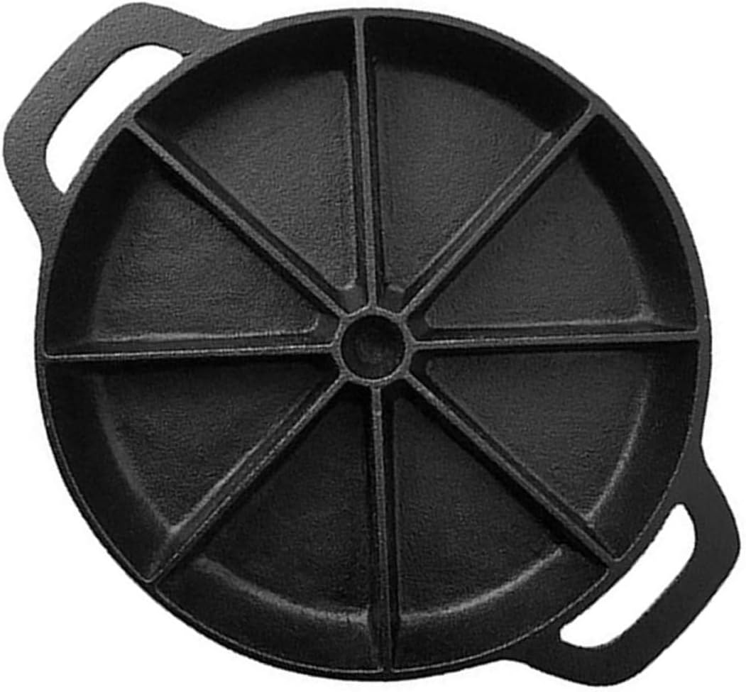 Cornbread Skillet Cast Iron Wedge Pan Baking Pan Non-stick Surface Handles for Scones