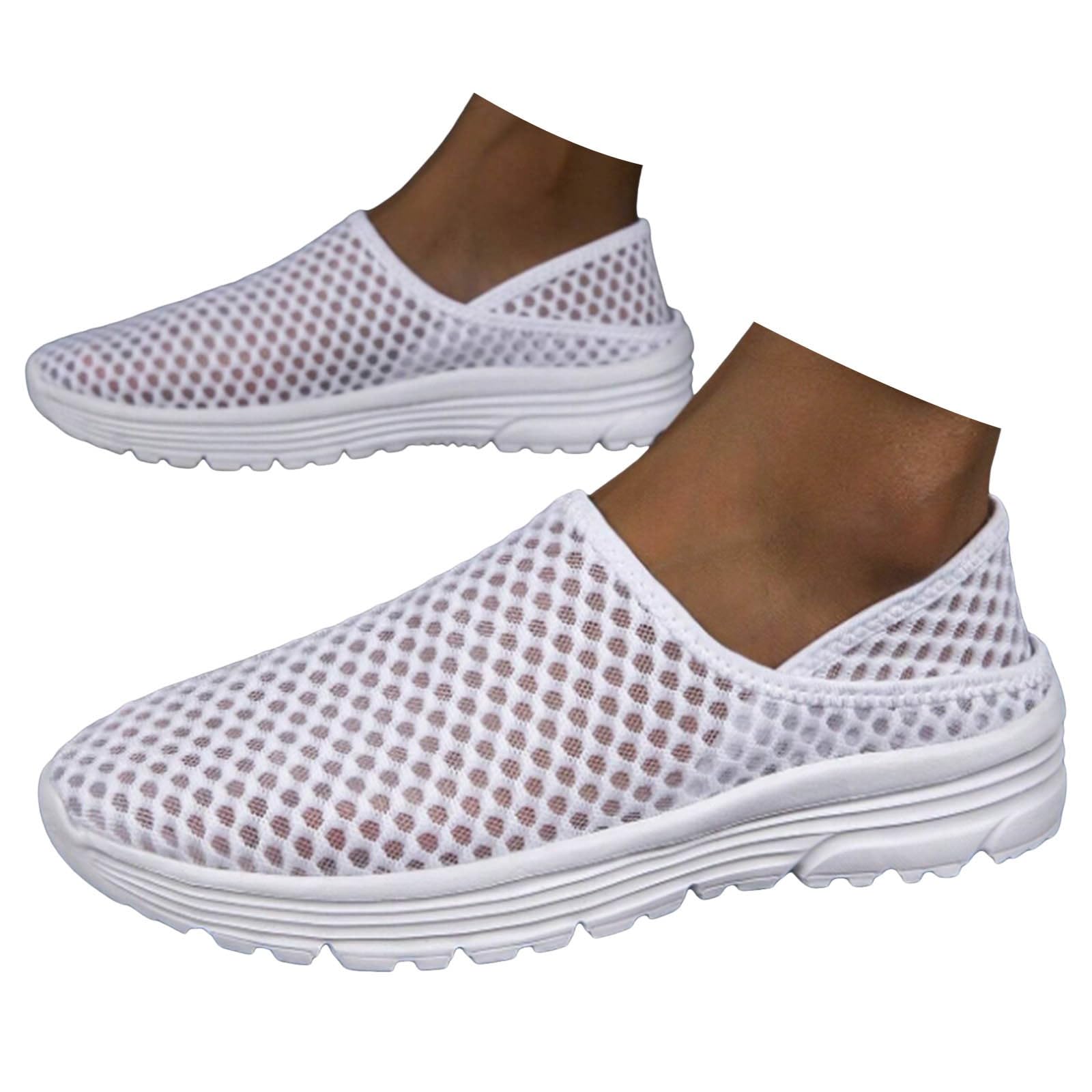 Walking Shoes for Men Wome Breathable Mesh Running Shoes Lightweight Slip On Tennis Athletic Fashion Sneakers Comfortable Memory