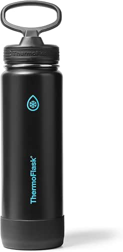 ThermoFlask Insulated Water Bottle with Straw Lid (24 oz, Electric