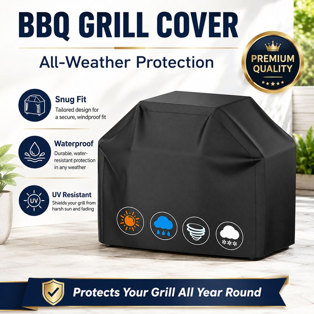 Funda Barbacoa BBQ para Campingaz 4 Series 4 Series Premium Cubierta Impermeable para Parrilla de Gas Exterior Jardín Terraza, Viento UV