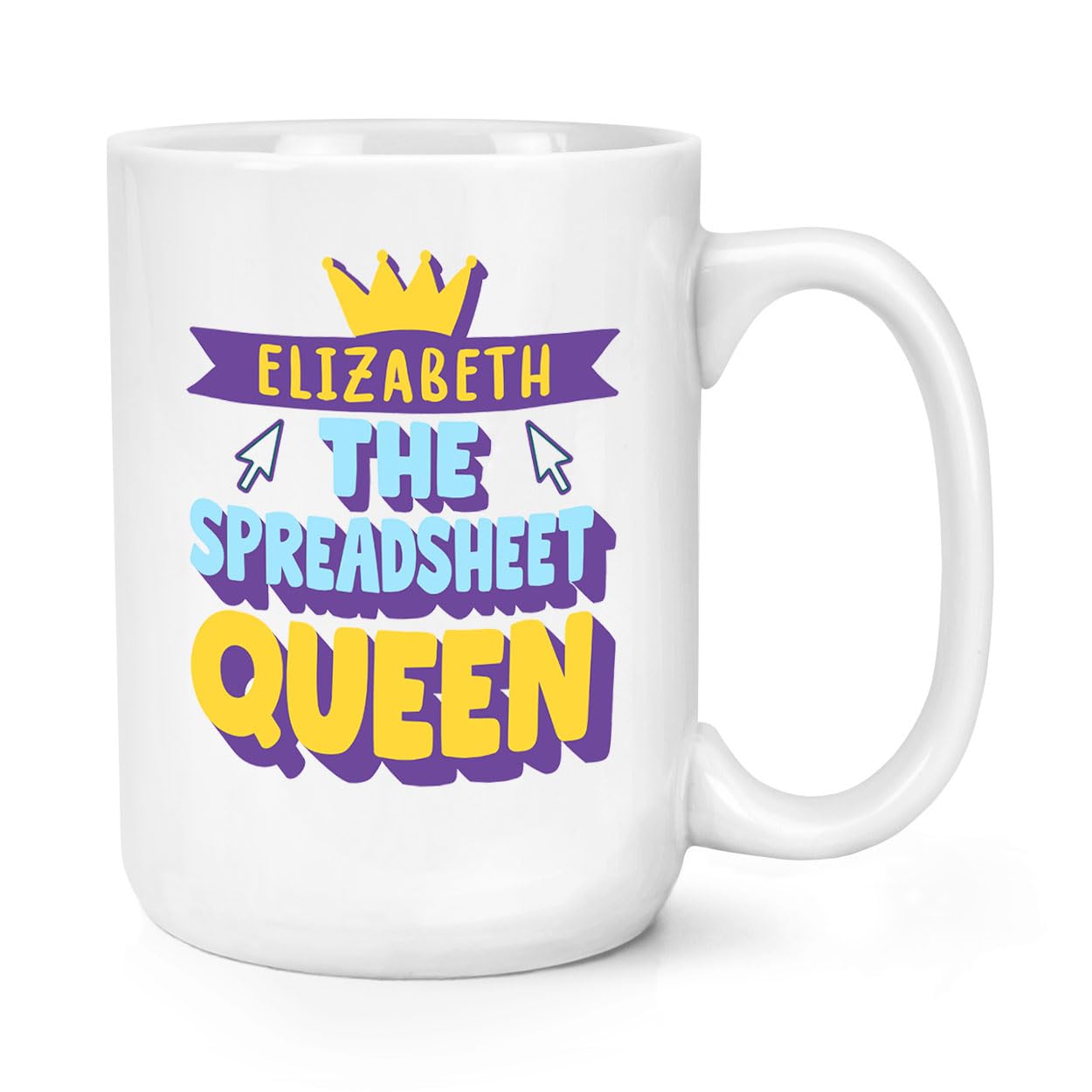 Personalised The Spreadsheet Queen 15oz Large Mug Cup