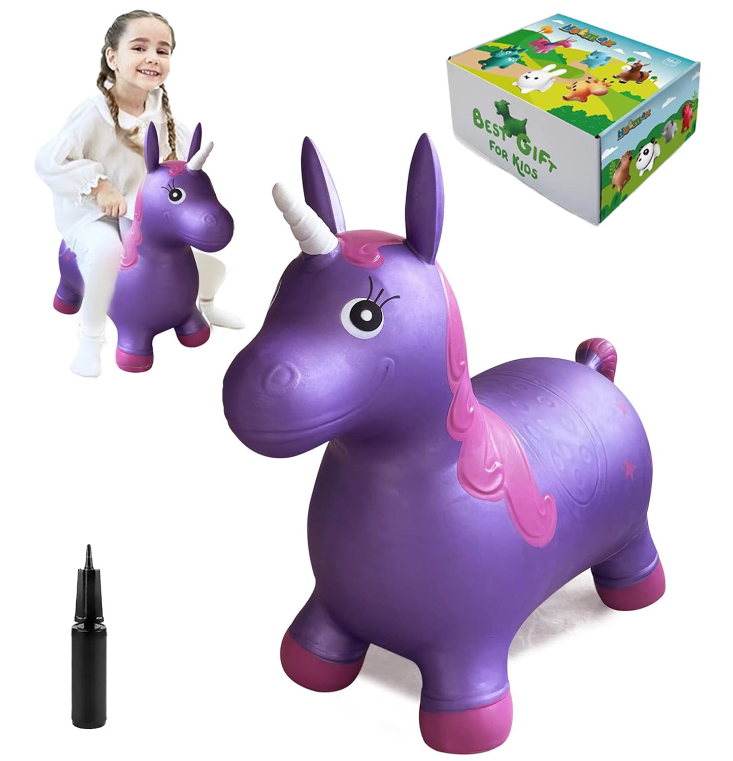 Amazon.com: HotMax Unicorn Bouncy Horse Toys for 2 Year Old Girl