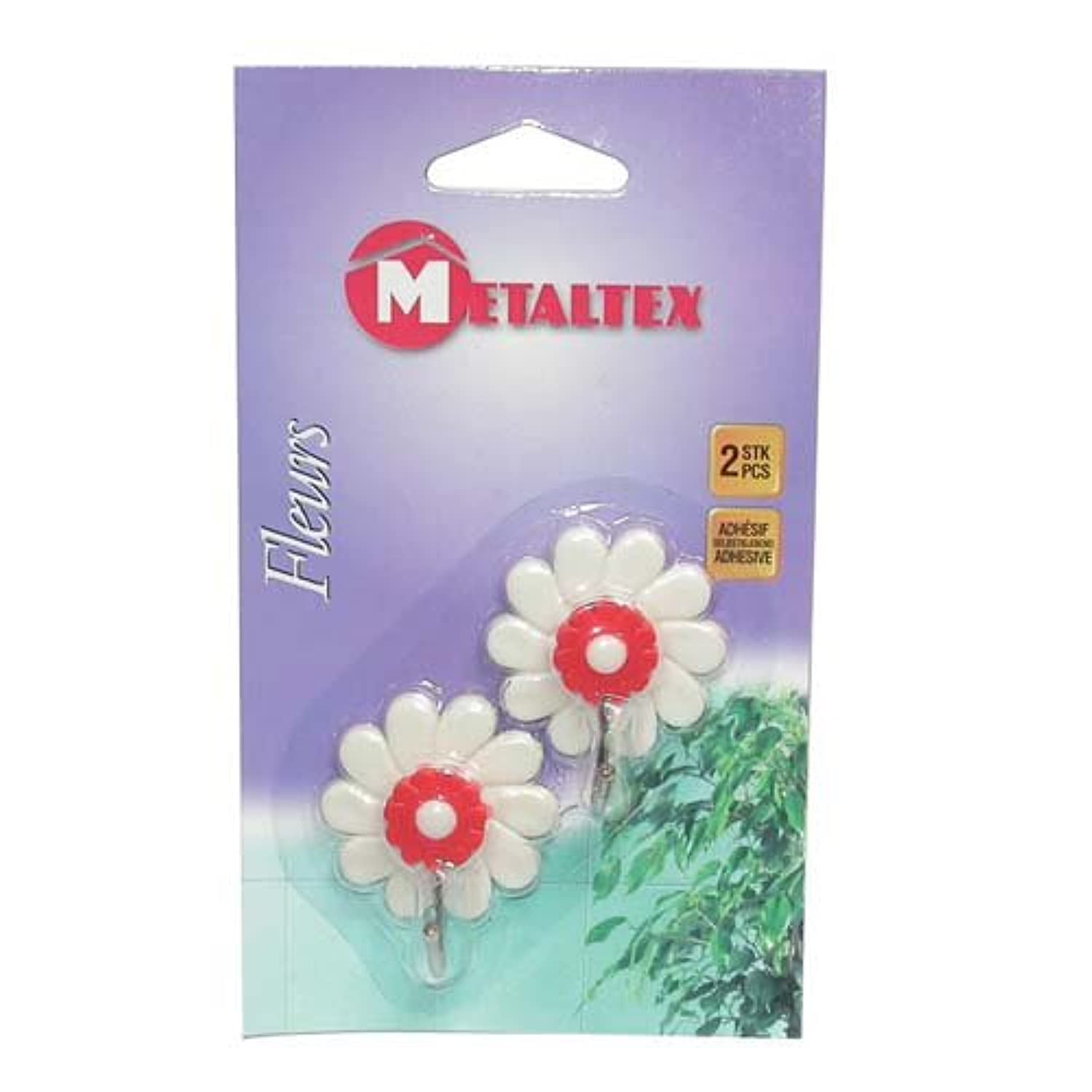 Crochets adhésifs Fleur Metaltex pour suspendre les torchons dans votre cuisine blanche