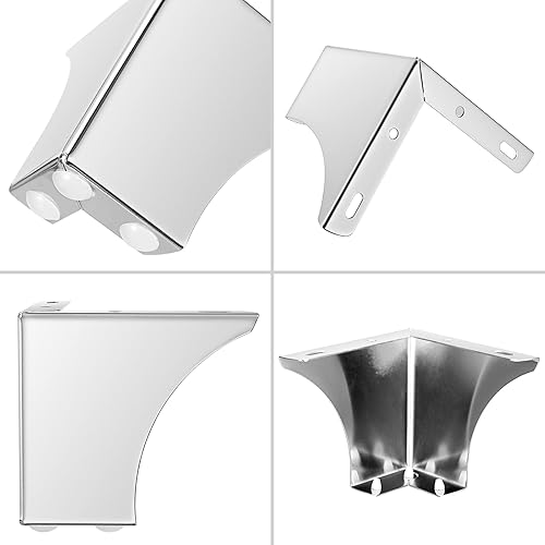 Miniatura 9 de BSTKEY Juego de 4 patas de metal moderno para muebles de 3.9 in, con tornillos de montaje, patas de repuesto para muebles, muebles, muebles,
