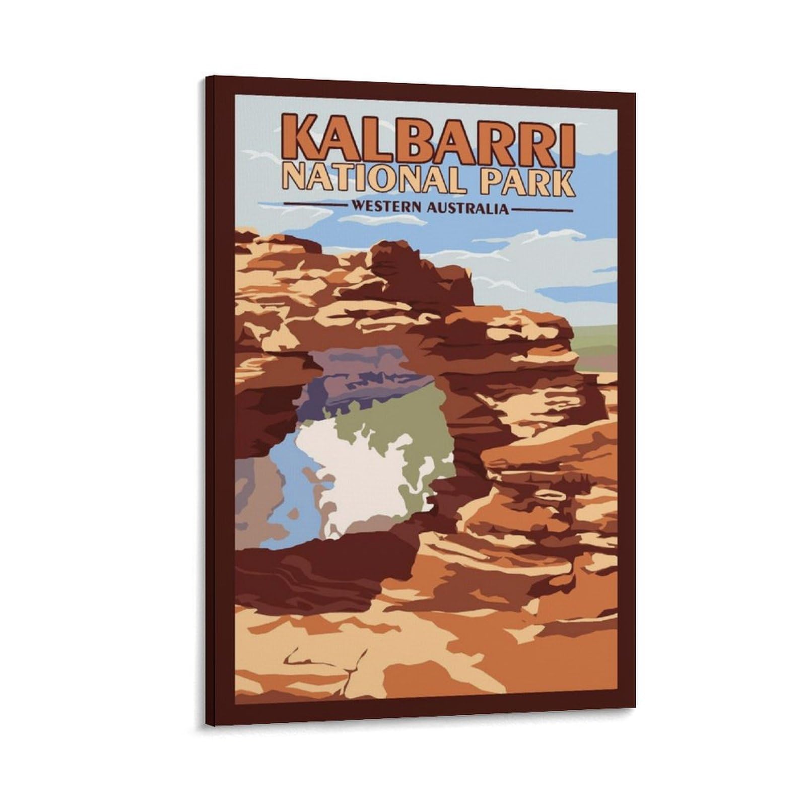 ZHANGE Australia Vintage Kalbarri National Park Travel Poster Rock Arch Canvas Art Home Room Wall Decor Picture Poster Stampa Pittura Poster