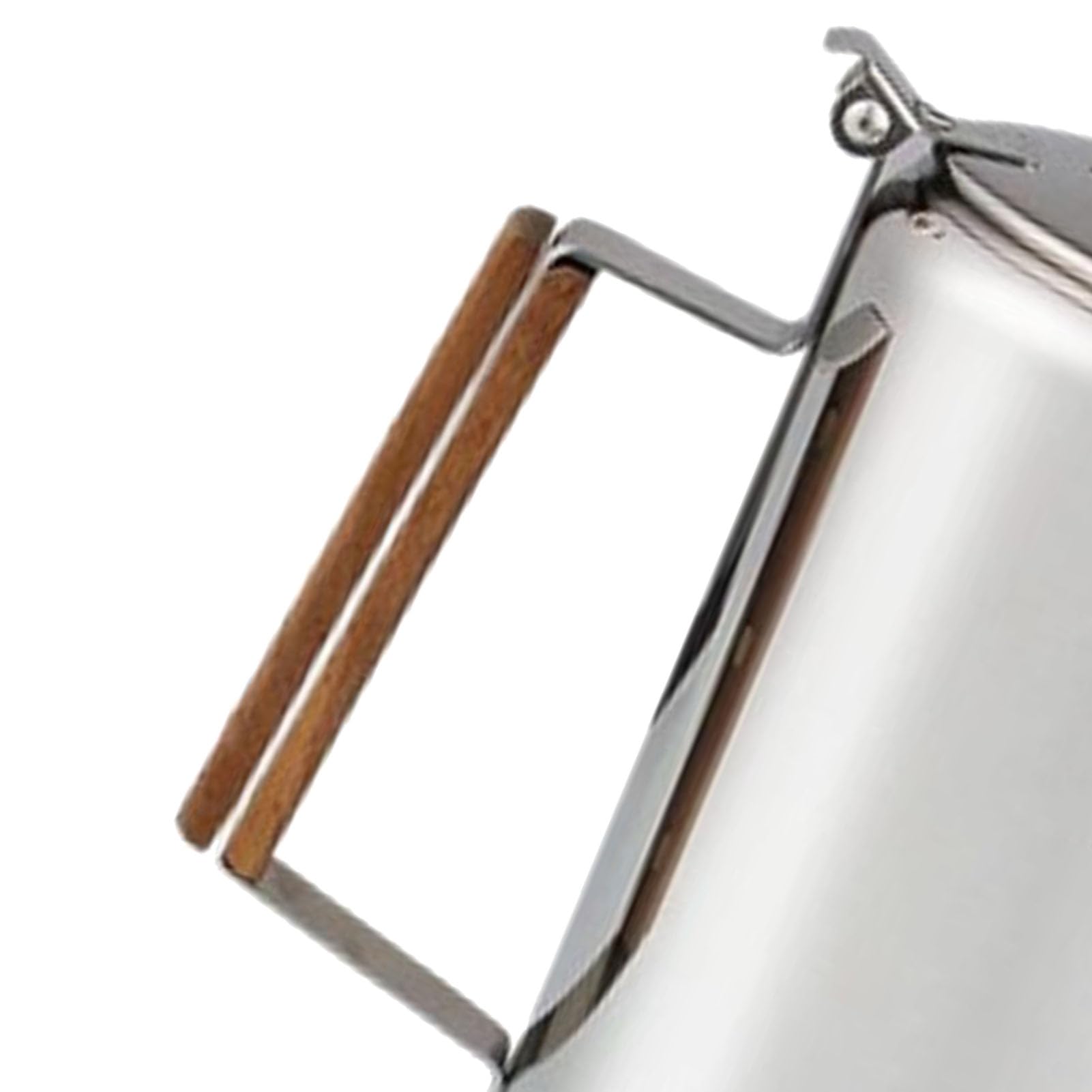 Eléctrica de Acero Inoxidable con Boquilla en V, de Madera y Filtro Fino para Camping, Picnic, Estufa de Gas, Placa de Inducción (9 tazas 1400-2000ML)
