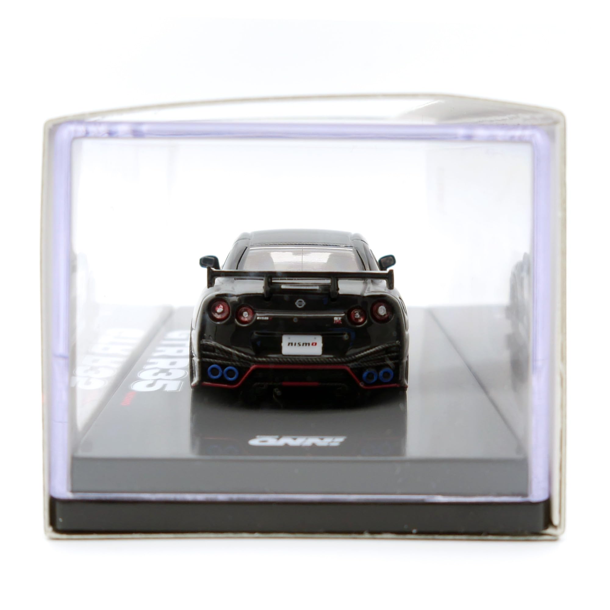 Inno Models Inno64 Nissan GT-R (R35) NISMO Modellauto, Schwarz, Maßstab 1:64, Metall, Detailliertes Sammlerstück im Schaukasten