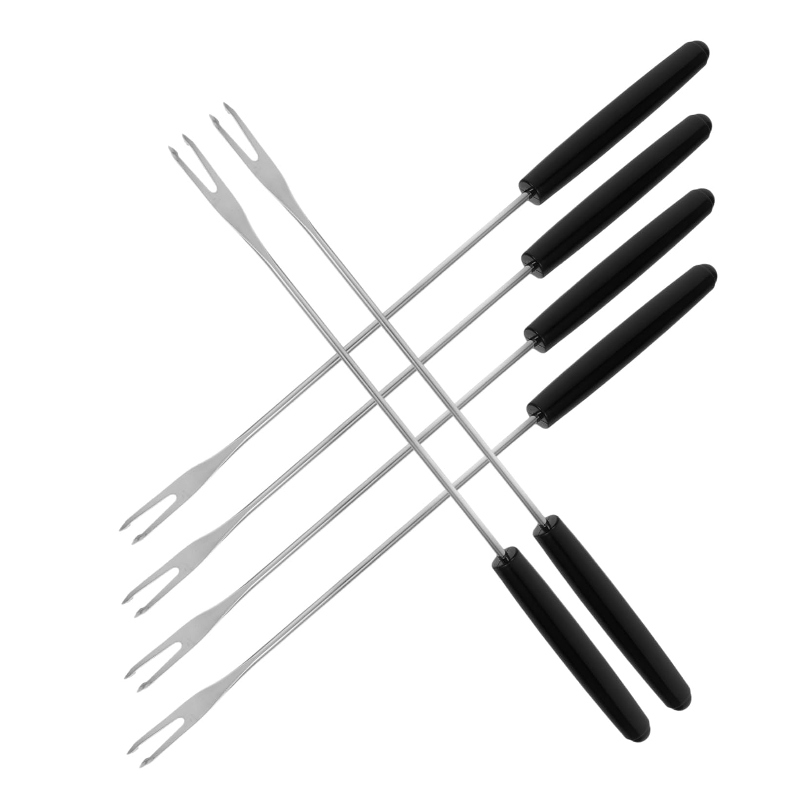 PEPLAYTAL Stainless Steel Dessert Forks 6 Piece Fondue Fork Set Comfortable to Hold Handle for Cheese Fondue