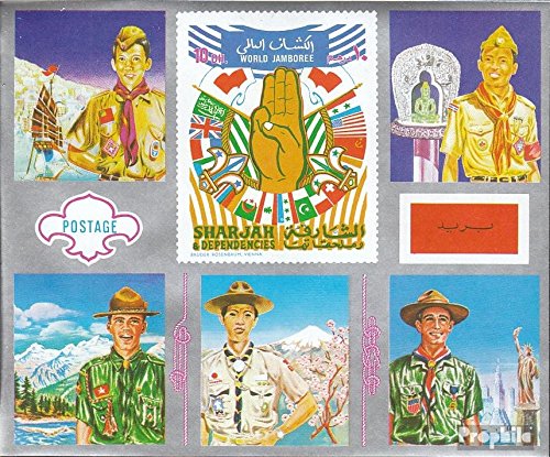 Prophila Collection Sharjah Michel.-No..: Block 103 (Completa Edizione) 1971 Scouts America e Asia (Francobolli per i Collezionisti) Rotary/Lions/Massone/Pathfinder