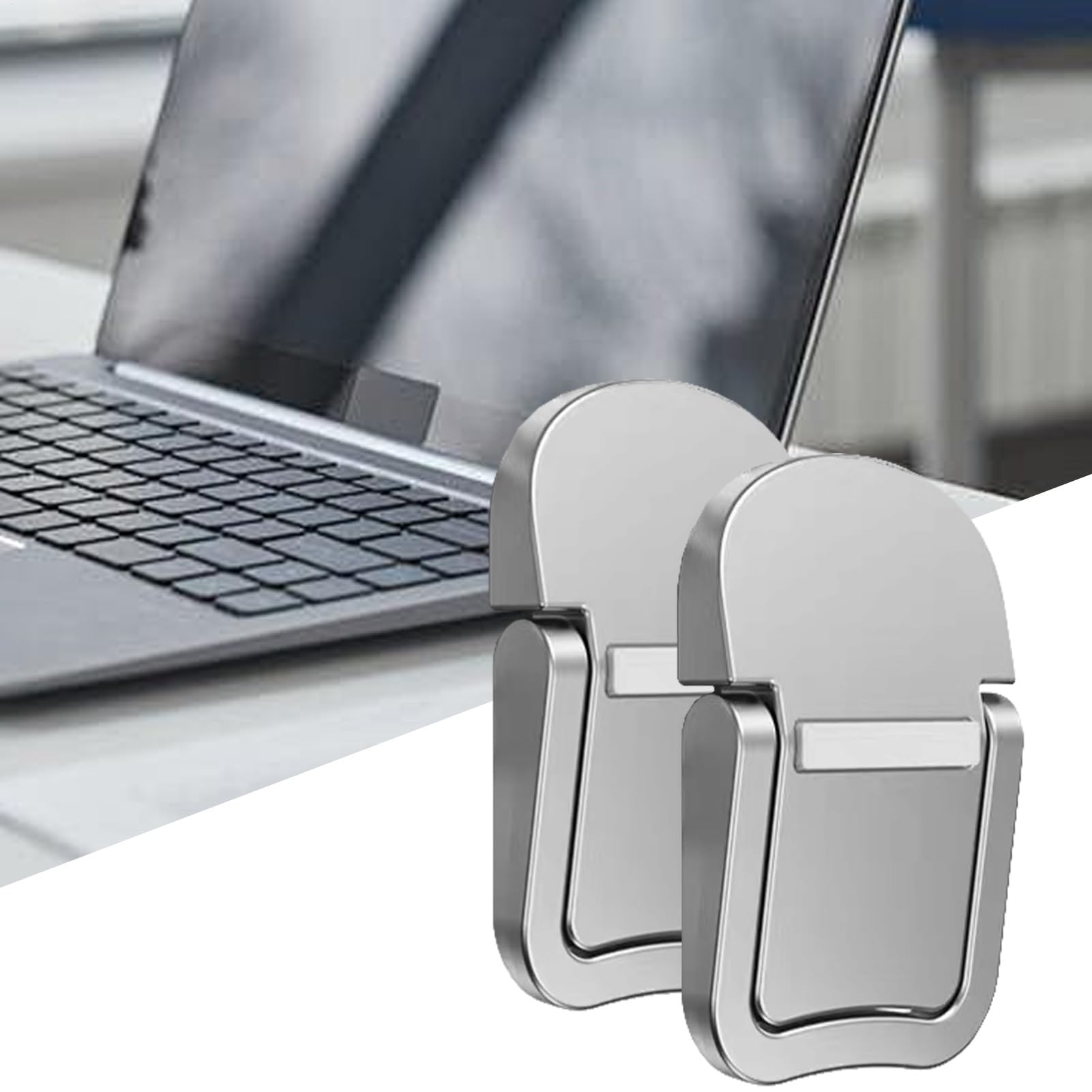 Confezione da 2 mini supporto pieghevole per laptop, portatile ed ergonomico con design di raffreddamento migliorato, riser regolabile in altezza per tastiera Pro, wireless