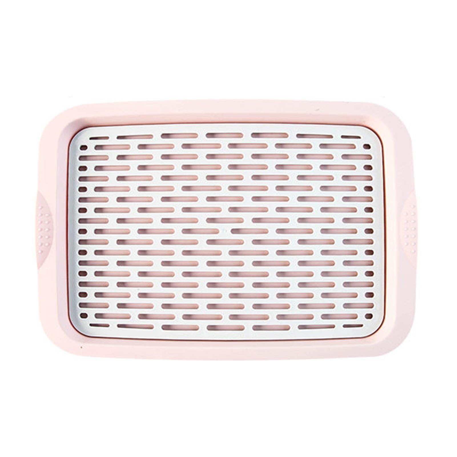 Plastic Tray,Rectangular Cup-shaped Drain,Vegetable and Fruit Storage Rack,Suitable for Living Room(Color 3,28x19.5x1.5cm)