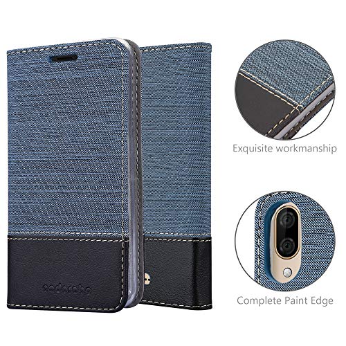 Cadorabo Custodia Libro per WIKO Y80 in AZZURRO