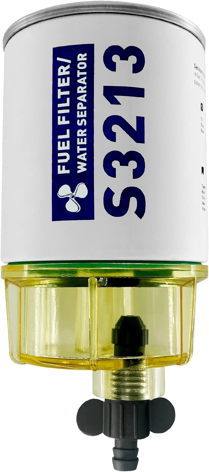 S3213 Fuel Filter Marine Water Separator with Clear Bowl Assembly│Replacement For Marine