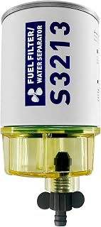 S3213 Fuel Filter Marine Water Separator with Clear Bowl Assembly│Replacement For Marine Outboard Motor Mercury │Replaces# 35-60494-1, 18-7932-1, 18-17928, 35-809097