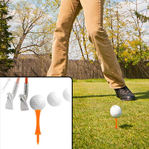 inheming 100pcs Golf Tees Step Down, Plastic Castle Golf Tee, 5 Colors Each of 20pcs, Assorted Size 31/37/41/51/70mm - Thumbnail 6