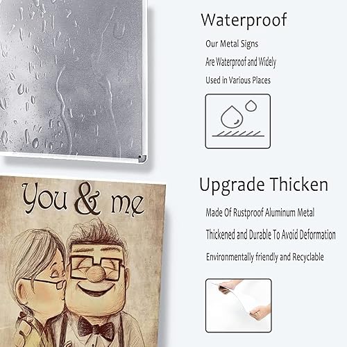 Miniatura 5 de Cusde Letrero de metal retro con texto en inglés "You and Me We Got This" para decoración de pared de café del hogar, 8 x 12 pulgadas
