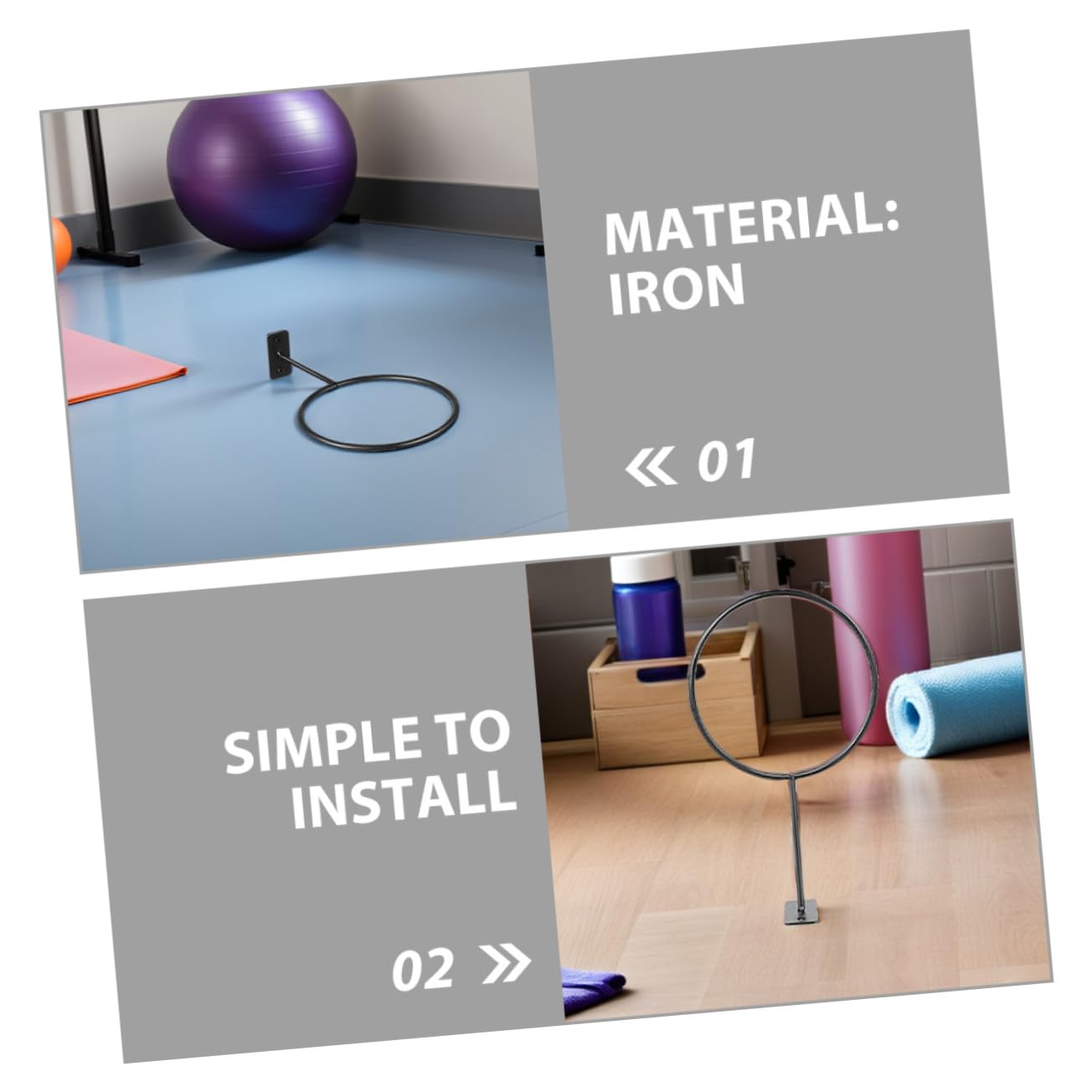 NOLITOY 6 Piezas Soporte de Pared Metálico Negro para Deportivas Organizador para Balones de Fútbol Baloncesto Voleibol y Rugby Ahorro de Espacio para y Gimnasio
