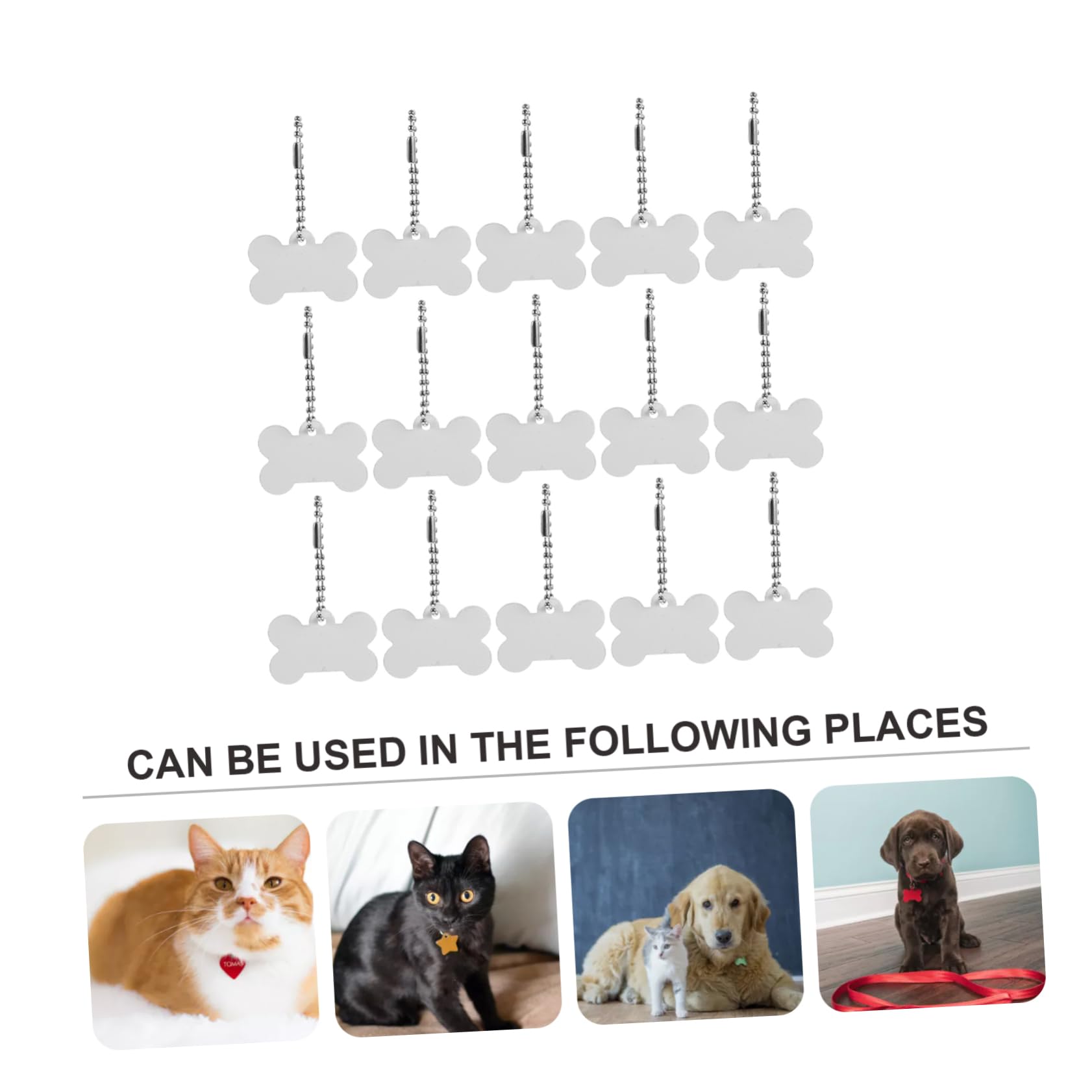 Happyyami 60piezas Etiquetas De Sublimación Para Mascotas Placas De Identificación Para Perros y Gatos Personalizables Fabricadas Para Añadir Un Estilo Tu Mascota