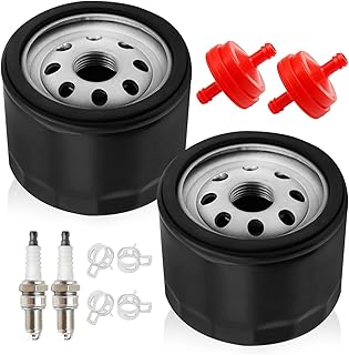 951-12690 Oil Filter Fuel Filter Kit with Spark Plugs Fit for Craftsman LT3800 Cub Cadet CC30 MTD 4P90HUA Troy Bilt Motor Lawn Mower Engines Replaces#751-12690 751-11501