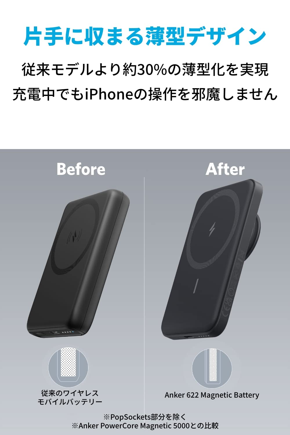 Amazon | Anker 622 Magnetic Battery (MagGo with PopSockets Grip