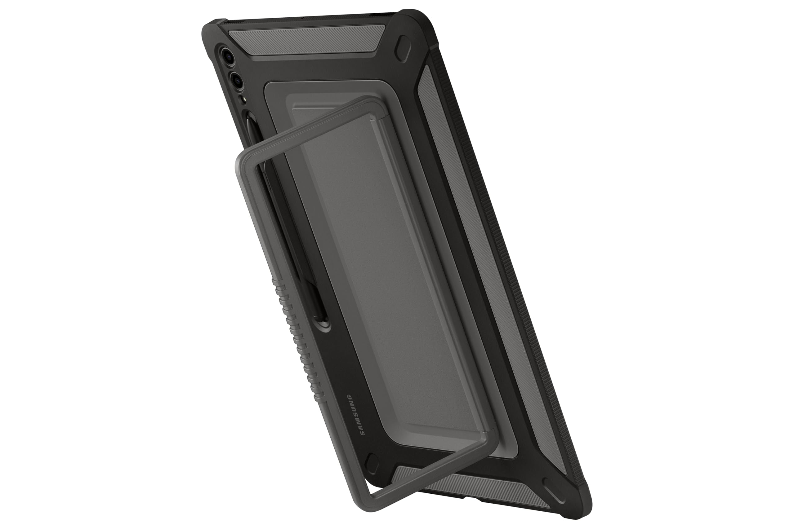 Samsung Outdoor Cover EF-RX910 für das Galaxy Tab S10 Ultra, Tab S9 Ultra, Tablet Cover, Tablet-Hülle starker Schutz, praktische Aufstellmöglichkeiten, sicherer Halt, inkl. S Pen Aufbewahrung, Black