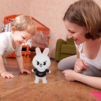 Stray White Rabbit Plush Doll, Soft Plush Decor Ornament, Cute Stuffed Animal Figure, Stress Relief Companion & Gift for Fans
