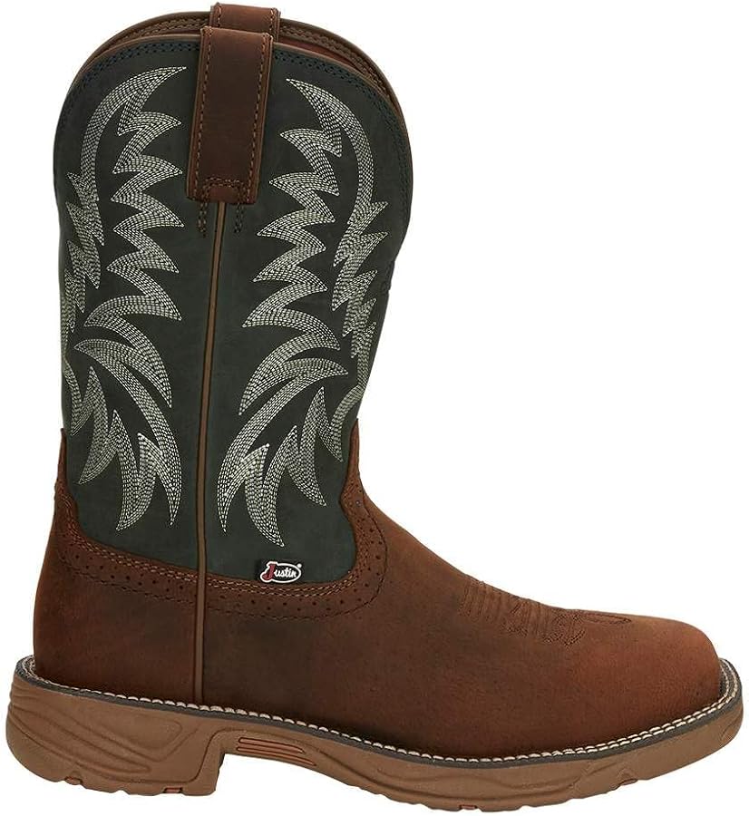 Amazon.com | Justin Boot Company Men's Pecan Brown Water Buffalo