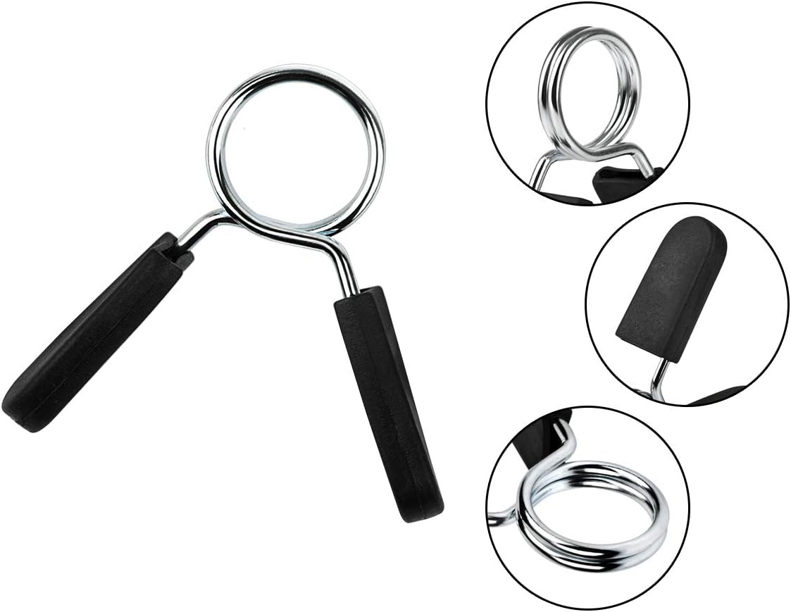 SCSpecial Barbell Collars 4 Pieces 1 Inch Exercise Bar Barbell Clips