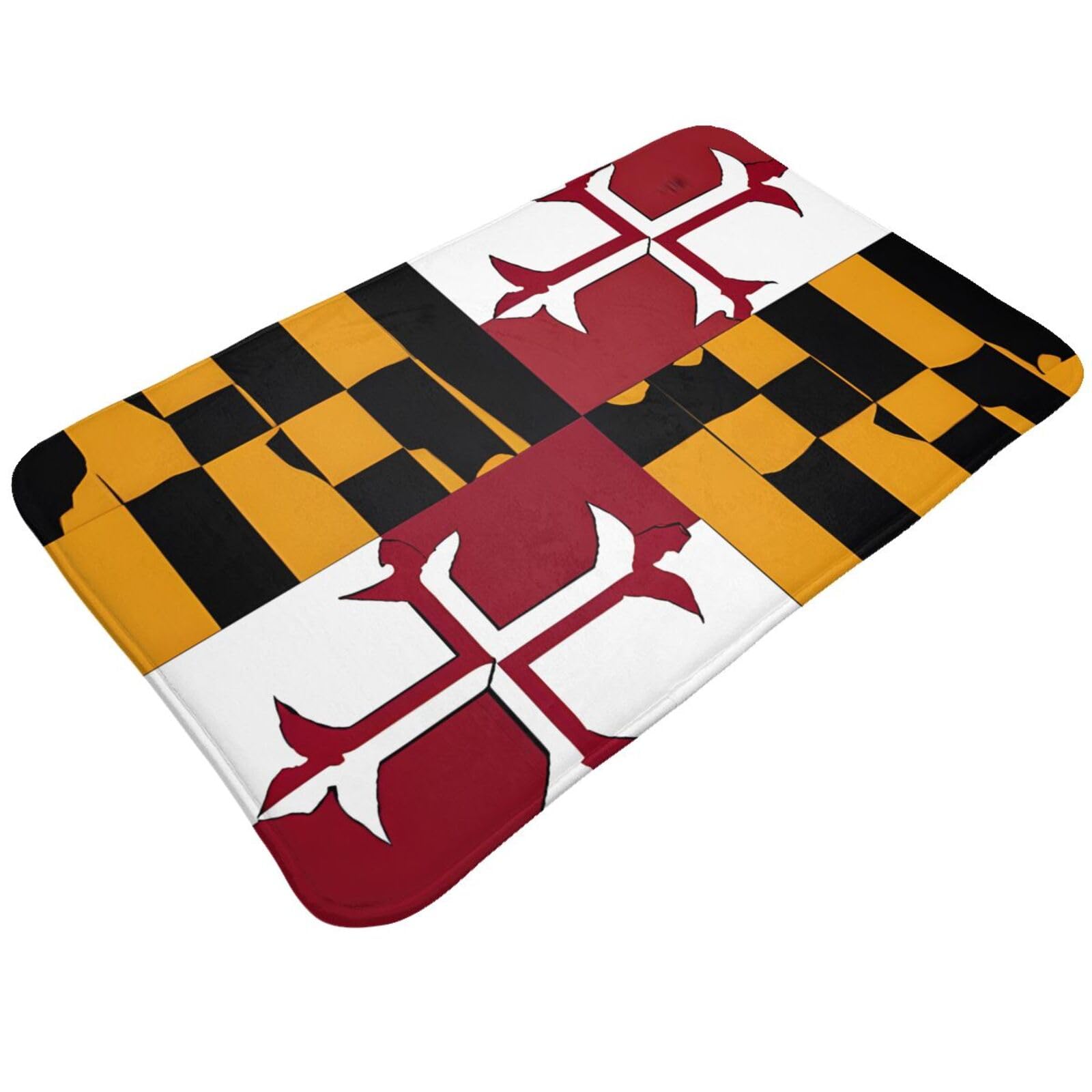 Flag of Maryland Print Living Room Bathroom Kitchen Anti Slip and Absorbent Carpet, Indoor Entrance Door Muddy Floor Mat, Ultra Soft Washable Carpet 21x31.5 Inches
