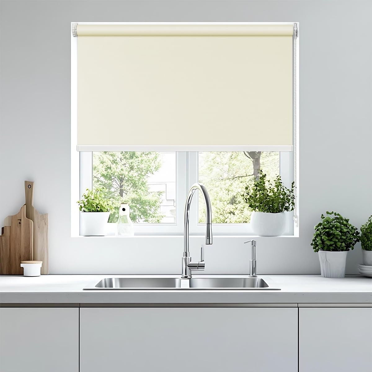 Amazon｜FHSBlinds 突っ張り式 ロールスクリーン FHSBlinds つっぱり式