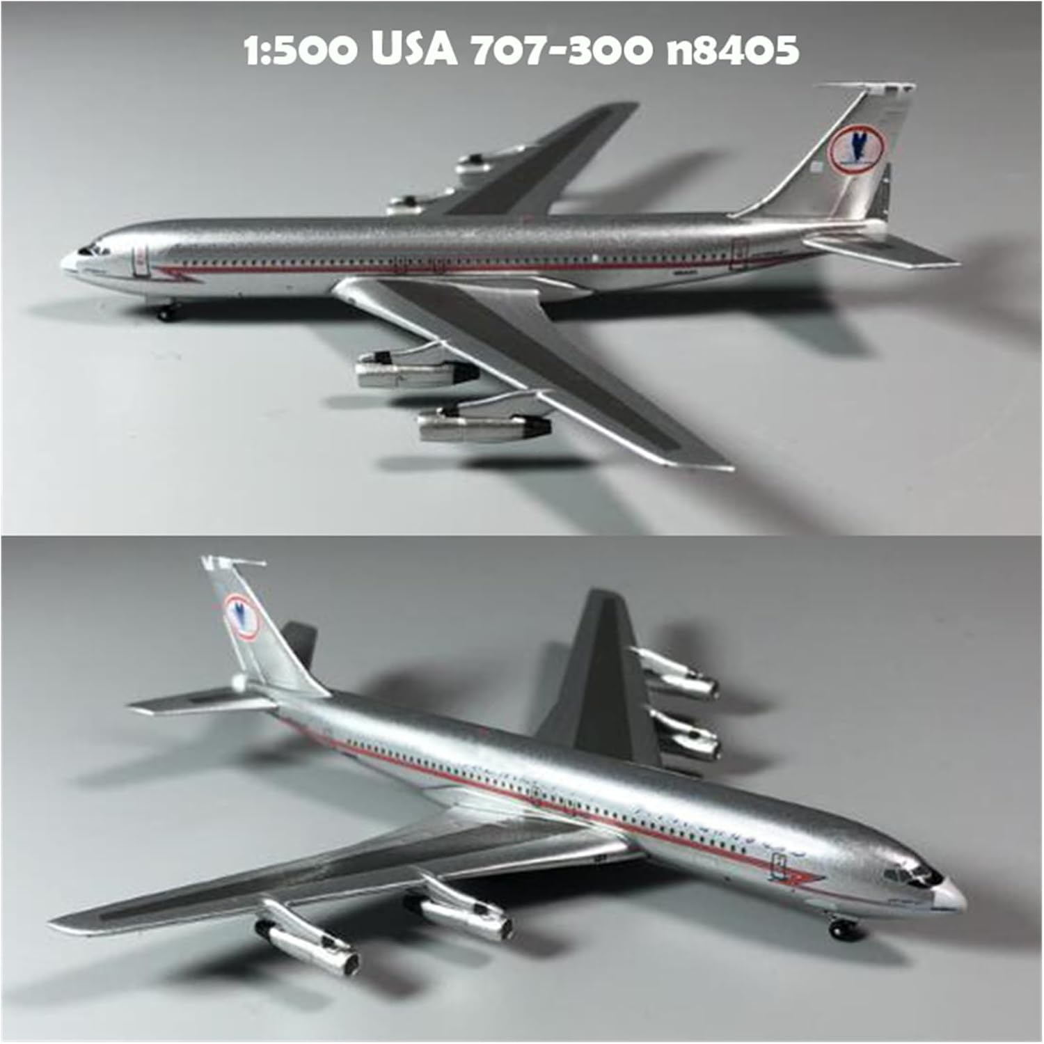 1 500 for Model 707-300 Metal Die Cast Simulation Alloy Aircraft Table Decor Gift Hobby Playgame Kit